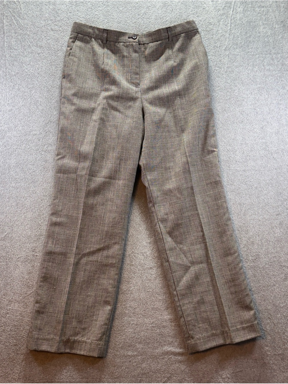 Pendleton Womens 12 100% Virgin Wool Lined Dress Pants Black and White Plaid